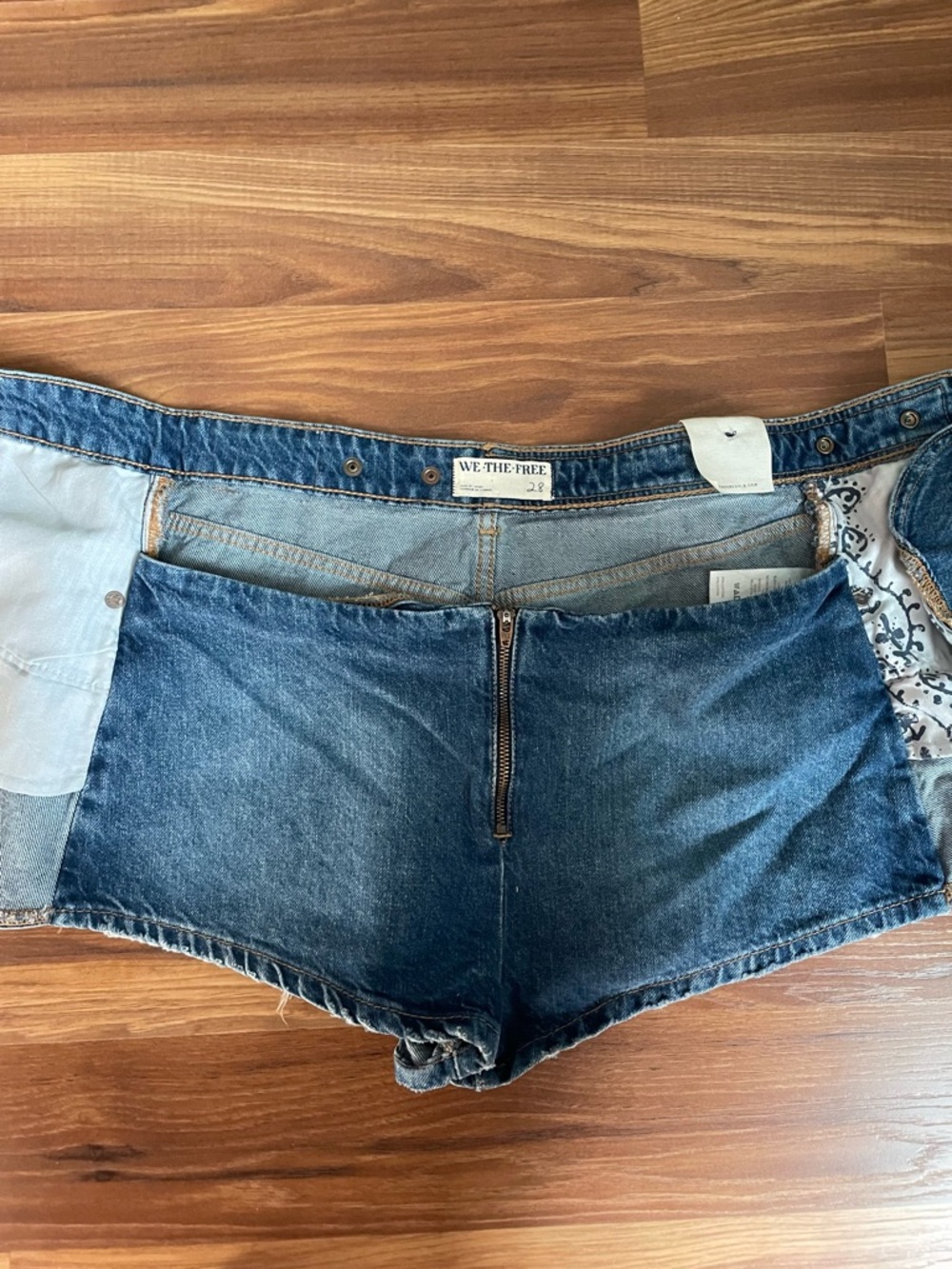 We the Free Maxine Denim Skort Size 28 Festival Boho - Picture 6 of 10